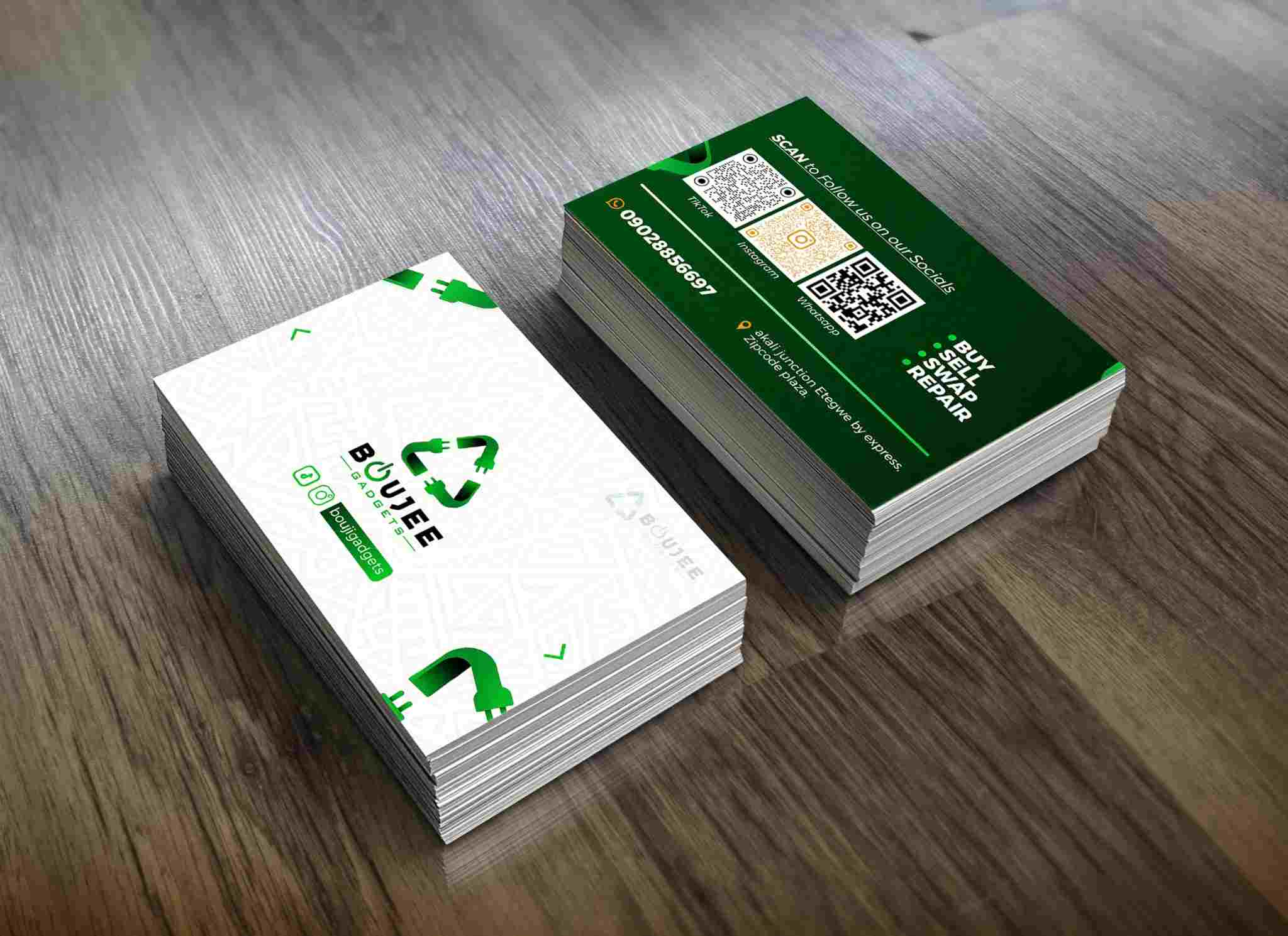 Boujee Gadgets — Business Cards project for a Phones and Gadgets Sales client